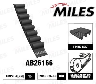 Miles AB26166 Timing belt AB26166: Buy near me at 2407.PL in Poland at an Affordable price!