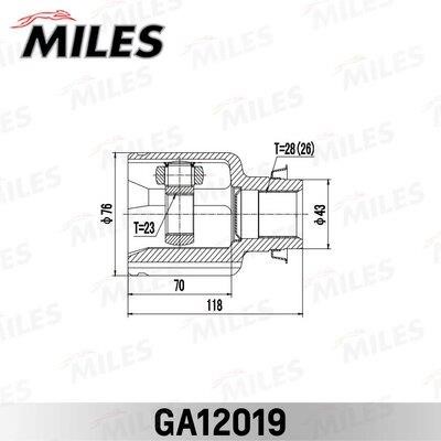 Miles GA12019 Joint kit, drive shaft GA12019: Buy near me in Poland at 2407.PL - Good price!