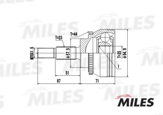 Miles GA20402 Joint kit, drive shaft GA20402: Buy near me in Poland at 2407.PL - Good price!