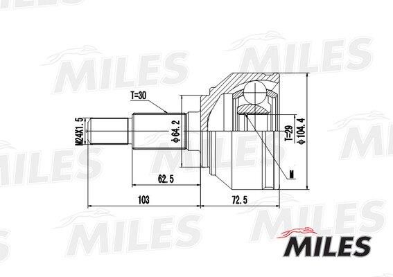 Przegub homokinetyczny Miles GA20041