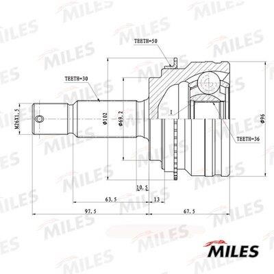 Miles GA20757 Joint kit, drive shaft GA20757: Buy near me in Poland at 2407.PL - Good price!