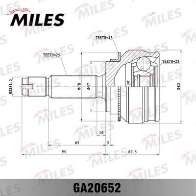 Miles GA20652 Gelenksatz, antriebswelle GA20652: Kaufen Sie zu einem guten Preis in Polen bei 2407.PL!
