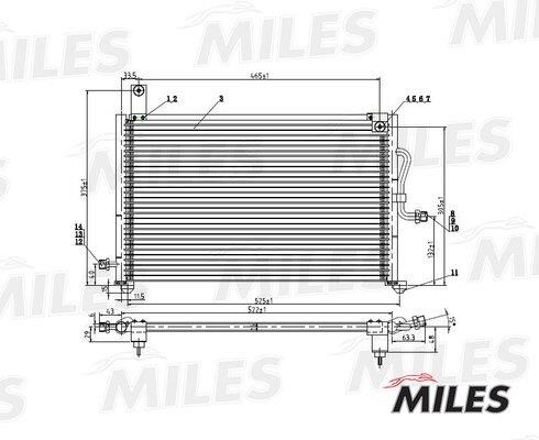 Miles ACCB016 Радиатор кондиционера (Конденсатор) ACCB016: Отличная цена - Купить в Польше на 2407.PL!