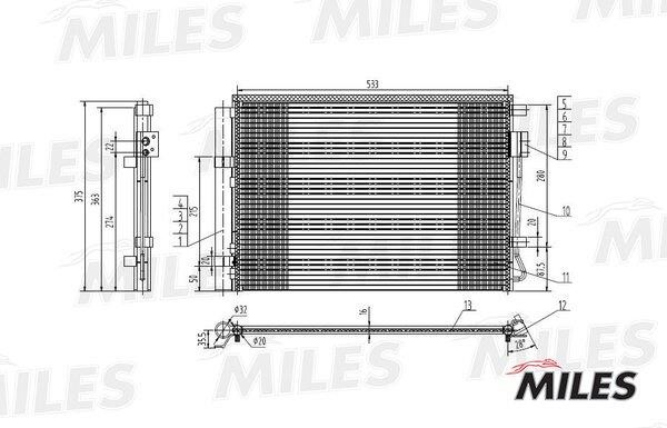 Miles ACCB002 Радиатор кондиционера (Конденсатор) ACCB002: Отличная цена - Купить в Польше на 2407.PL!