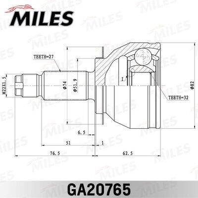 Miles GA20765 Joint kit, drive shaft GA20765: Buy near me in Poland at 2407.PL - Good price!
