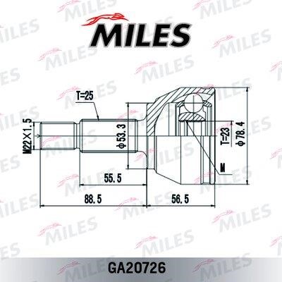 Miles GA20726 Joint kit, drive shaft GA20726: Buy near me in Poland at 2407.PL - Good price!