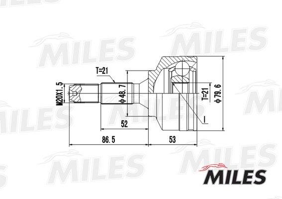 Miles GA20368 Joint kit, drive shaft GA20368: Buy near me in Poland at 2407.PL - Good price!