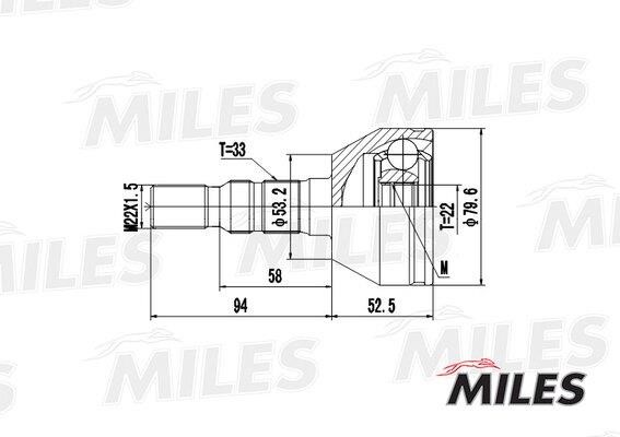 Miles GA20353 Joint kit, drive shaft GA20353: Buy near me in Poland at 2407.PL - Good price!