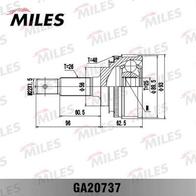 Miles GA20737 Joint kit, drive shaft GA20737: Buy near me in Poland at 2407.PL - Good price!