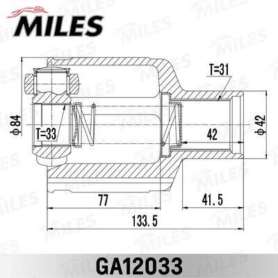 Miles GA12033 Joint, drive shaft GA12033: Buy near me in Poland at 2407.PL - Good price!