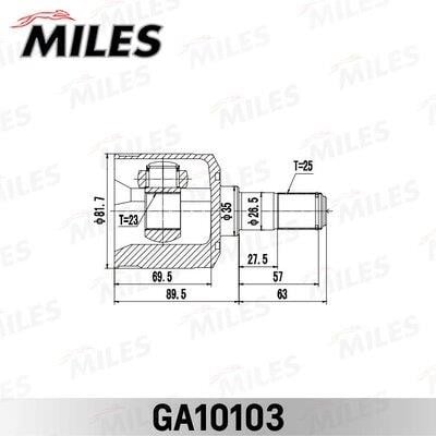 Miles GA10103 Gelenksatz, antriebswelle GA10103: Kaufen Sie zu einem guten Preis in Polen bei 2407.PL!