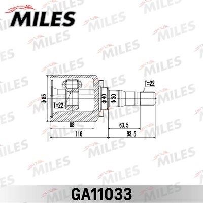 Miles GA11033 Joint kit, drive shaft GA11033: Buy near me at 2407.PL in Poland at an Affordable price!