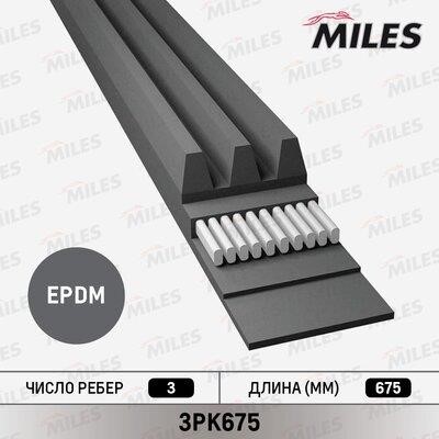 Miles 3PK675 V-Ribbed Belt 3PK675: Buy near me in Poland at 2407.PL - Good price!