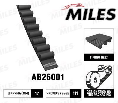 Miles AB26001 Timing belt AB26001: Buy near me at 2407.PL in Poland at an Affordable price!