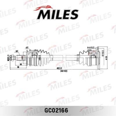 Miles GC02166 Drive shaft GC02166: Buy near me in Poland at 2407.PL - Good price!