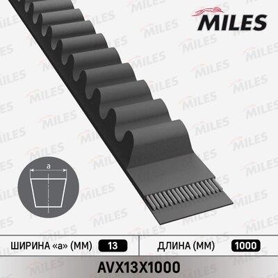 Miles AVX13X1000 Ремень клиновой AVX13X1000: Отличная цена - Купить в Польше на 2407.PL!
