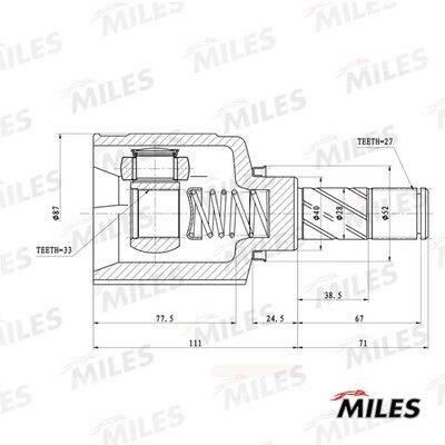 Miles GA11029 Joint kit, drive shaft GA11029: Buy near me in Poland at 2407.PL - Good price!