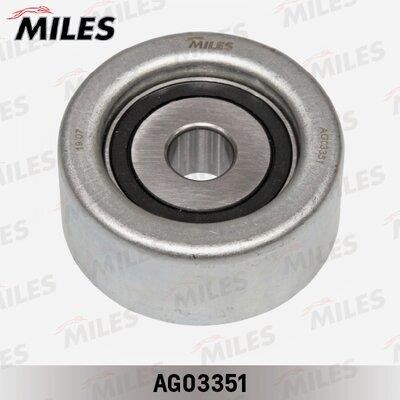 Miles AG03351 Tensioner pulley, v-ribbed belt AG03351: Buy near me in Poland at 2407.PL - Good price!