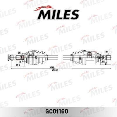 Miles GC01160 Вал приводной GC01160: Отличная цена - Купить в Польше на 2407.PL!
