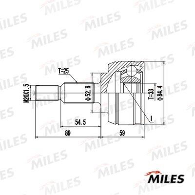 Miles GA20725 Шарнир равных угловых скоростей (ШРУС) GA20725: Отличная цена - Купить в Польше на 2407.PL!