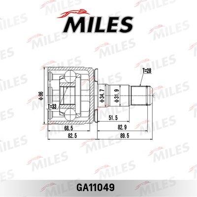 Miles GA11049 Joint, drive shaft GA11049: Buy near me in Poland at 2407.PL - Good price!