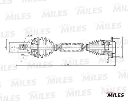 Miles GC02125 Antriebswelle GC02125: Kaufen Sie zu einem guten Preis in Polen bei 2407.PL!