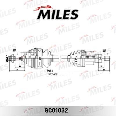 Miles GC01032 Drive shaft GC01032: Buy near me in Poland at 2407.PL - Good price!
