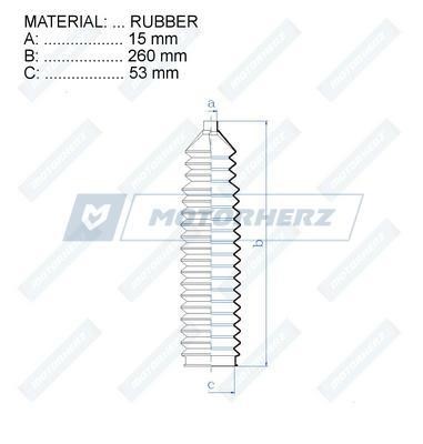 Motorherz RDZ0337MG Пильник рульової рейки RDZ0337MG: Приваблива ціна - Купити у Польщі на 2407.PL!