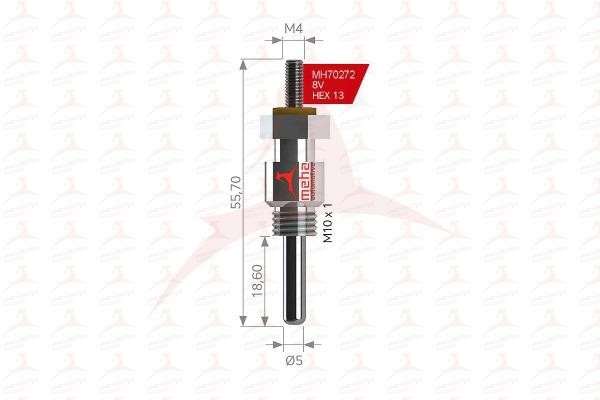 Meha MH70272 Glow Plug, parking heater MH70272: Buy near me at 2407.PL in Poland at an Affordable price!