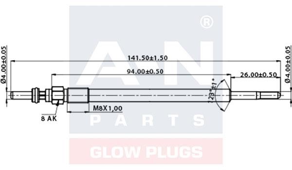 A-N Parts A-N141138 Glow plug AN141138: Buy near me in Poland at 2407.PL - Good price!