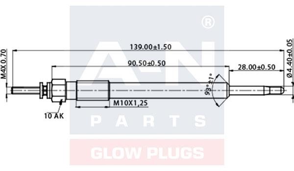 A-N Parts A-N139105 Glow plug AN139105: Buy near me in Poland at 2407.PL - Good price!