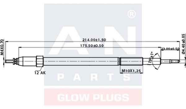 A-N Parts A-N213522 Свеча накаливания AN213522: Отличная цена - Купить в Польше на 2407.PL!