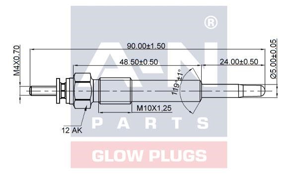 A-N Parts A-N087702 Glow plug AN087702: Buy near me in Poland at 2407.PL - Good price!