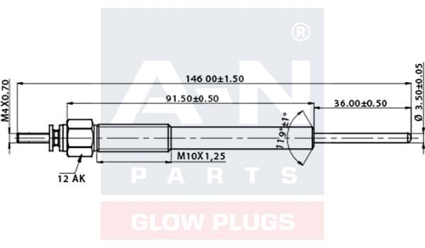 A-N Parts A-N146784 Glow plug AN146784: Buy near me at 2407.PL in Poland at an Affordable price!