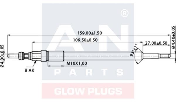 A-N Parts A-N159551 Glow plug AN159551: Buy near me in Poland at 2407.PL - Good price!