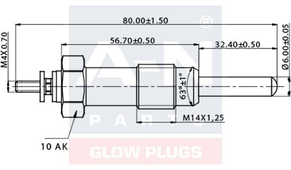 A-N Parts A-N080130 Glow plug AN080130: Buy near me in Poland at 2407.PL - Good price!