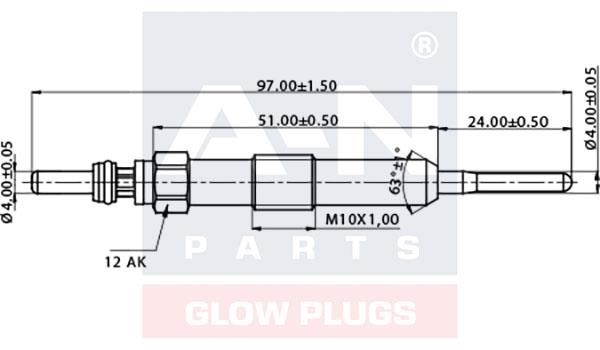 A-N Parts A-N096598 Glow plug AN096598: Buy near me in Poland at 2407.PL - Good price!
