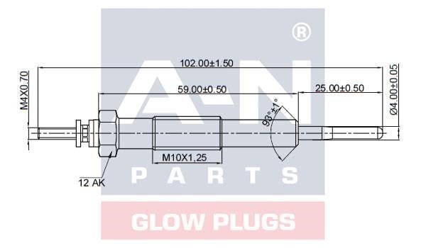 A-N Parts A-N101110 Glow plug AN101110: Buy near me in Poland at 2407.PL - Good price!