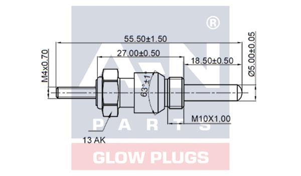 A-N Parts A-N055228 Glow plug AN055228: Buy near me in Poland at 2407.PL - Good price!