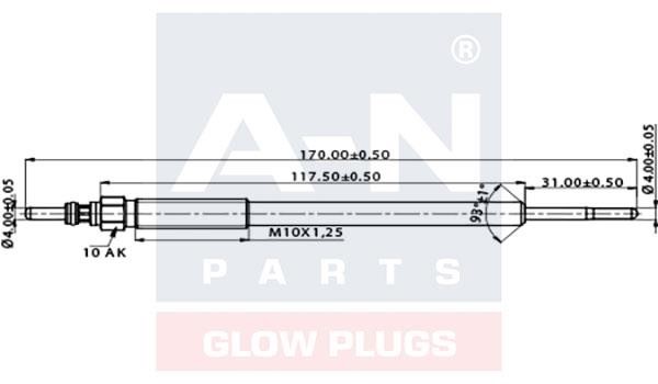 A-N Parts A-N170020 Glow plug AN170020: Buy near me in Poland at 2407.PL - Good price!