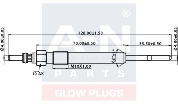 A-N Parts A-N128090 Glow plug AN128090: Buy near me in Poland at 2407.PL - Good price!