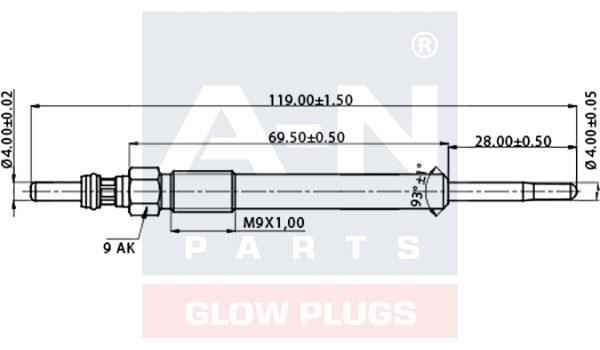 A-N Parts A-N119004 Glow plug AN119004: Buy near me in Poland at 2407.PL - Good price!