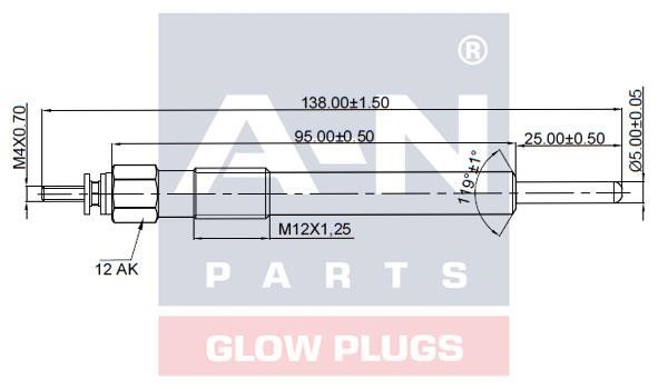 A-N Parts A-N138074 Glow plug AN138074: Buy near me in Poland at 2407.PL - Good price!