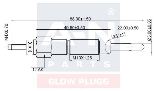 A-N Parts A-N089051 Свеча накаливания AN089051: Отличная цена - Купить в Польше на 2407.PL!