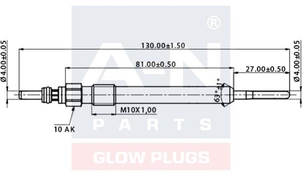 A-N Parts A-N125040 Свеча накаливания AN125040: Отличная цена - Купить в Польше на 2407.PL!