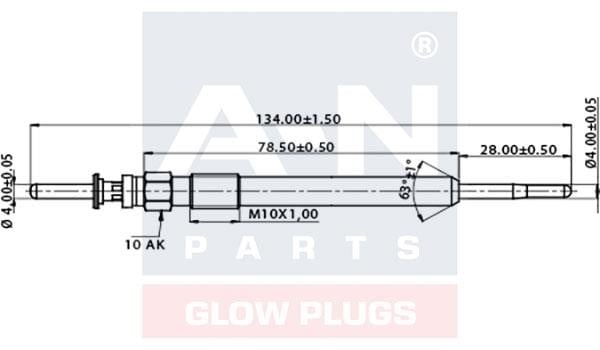 A-N Parts A-N134001 Glow plug AN134001: Buy near me in Poland at 2407.PL - Good price!