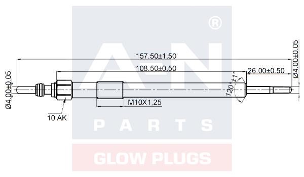 A-N Parts A-N157001 Свеча накаливания AN157001: Отличная цена - Купить в Польше на 2407.PL!