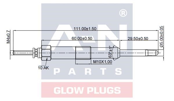 A-N Parts A-N102749 Glow plug AN102749: Buy near me in Poland at 2407.PL - Good price!