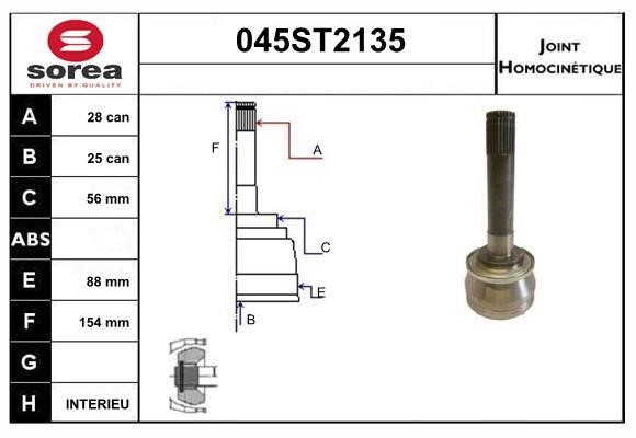 StartCar 045ST2135 Joint kit, drive shaft 045ST2135: Buy near me in Poland at 2407.PL - Good price!