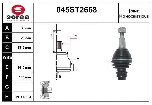 StartCar 045ST2668 Joint kit, drive shaft 045ST2668: Buy near me in Poland at 2407.PL - Good price!